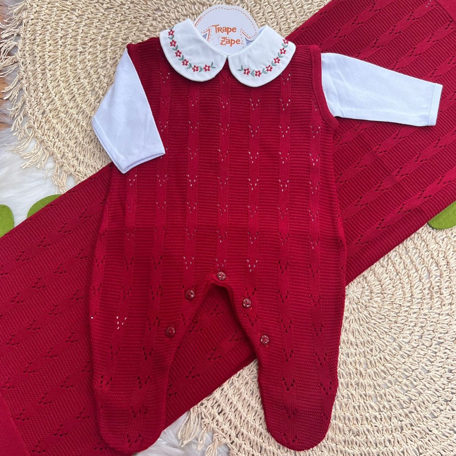Saída de maternidade Bianca- Vermelho
